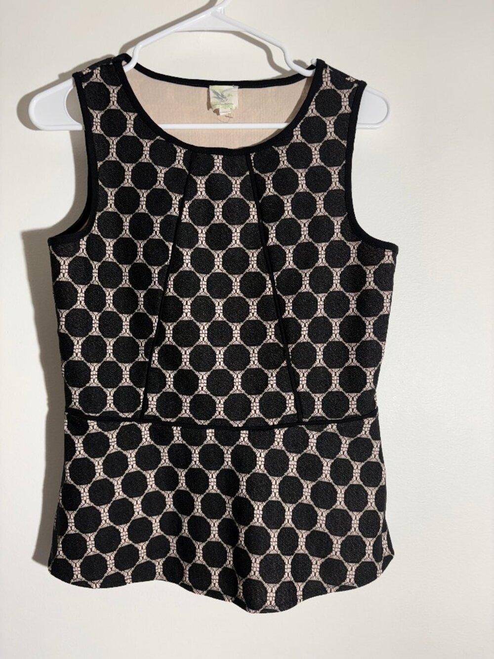 Weston Wear Anthropologie Geometric Lace Peplum Top Blouse S
